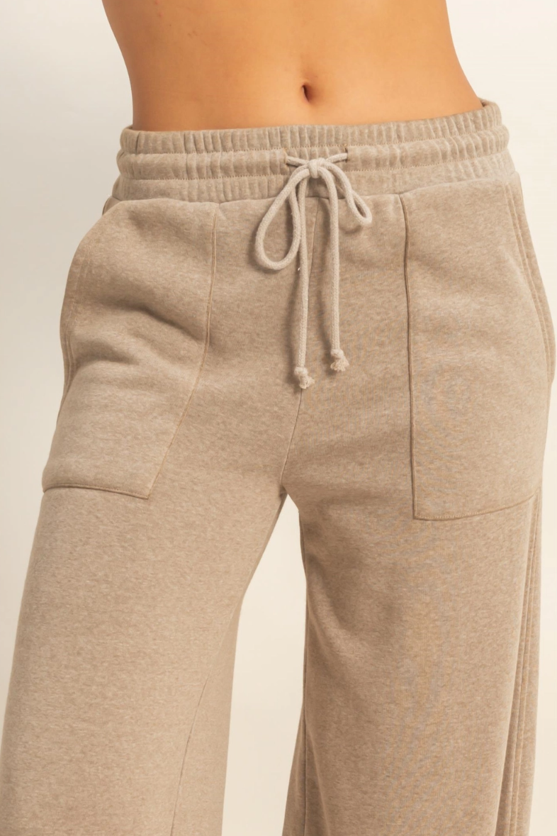 •TRACIE• french terry wide leg pants