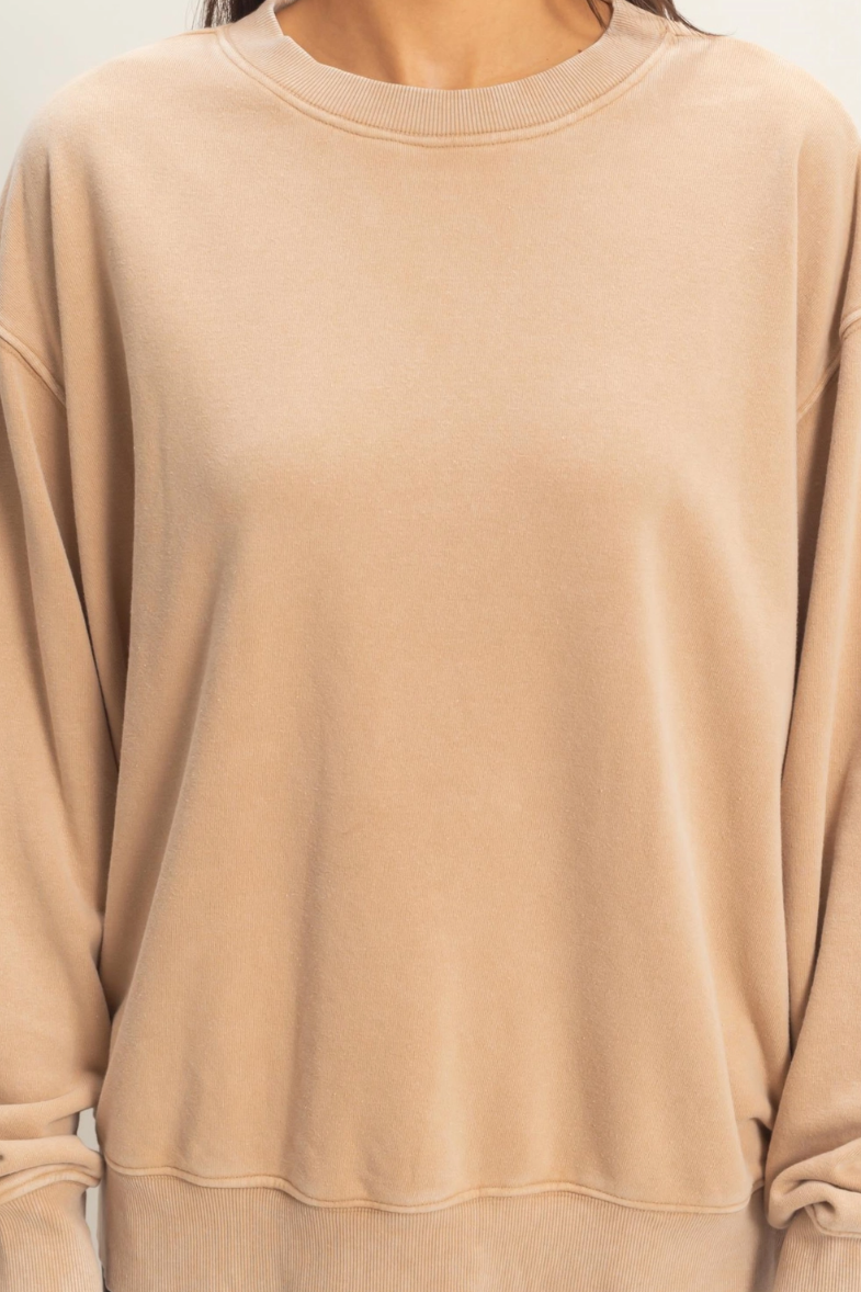 •TERI• mineral washed french terry sweatshirt