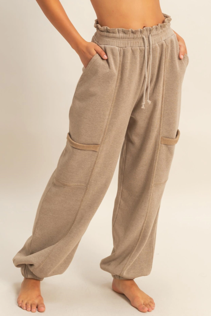 •CHARLI• french terry cargo pants