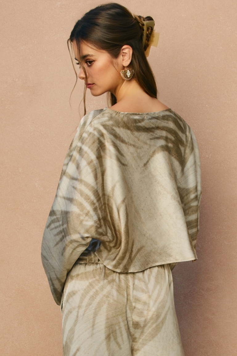•CALMA• satin top & pants separates