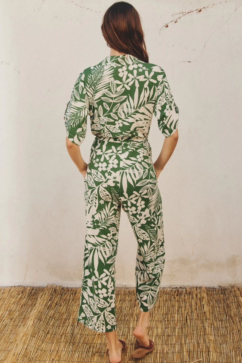 •OASIS• linen blend collared jumpsuit