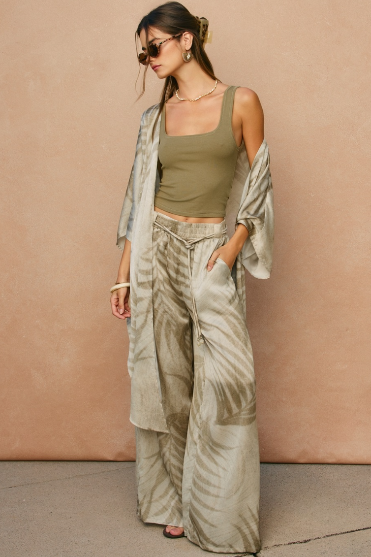 •CALMA• satin duster style cardigan
