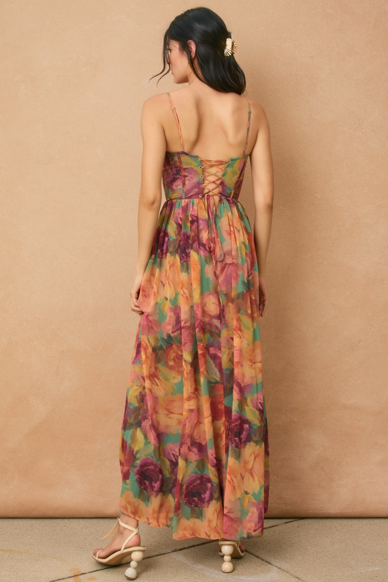 •EVANGELINE• corset maxi dress