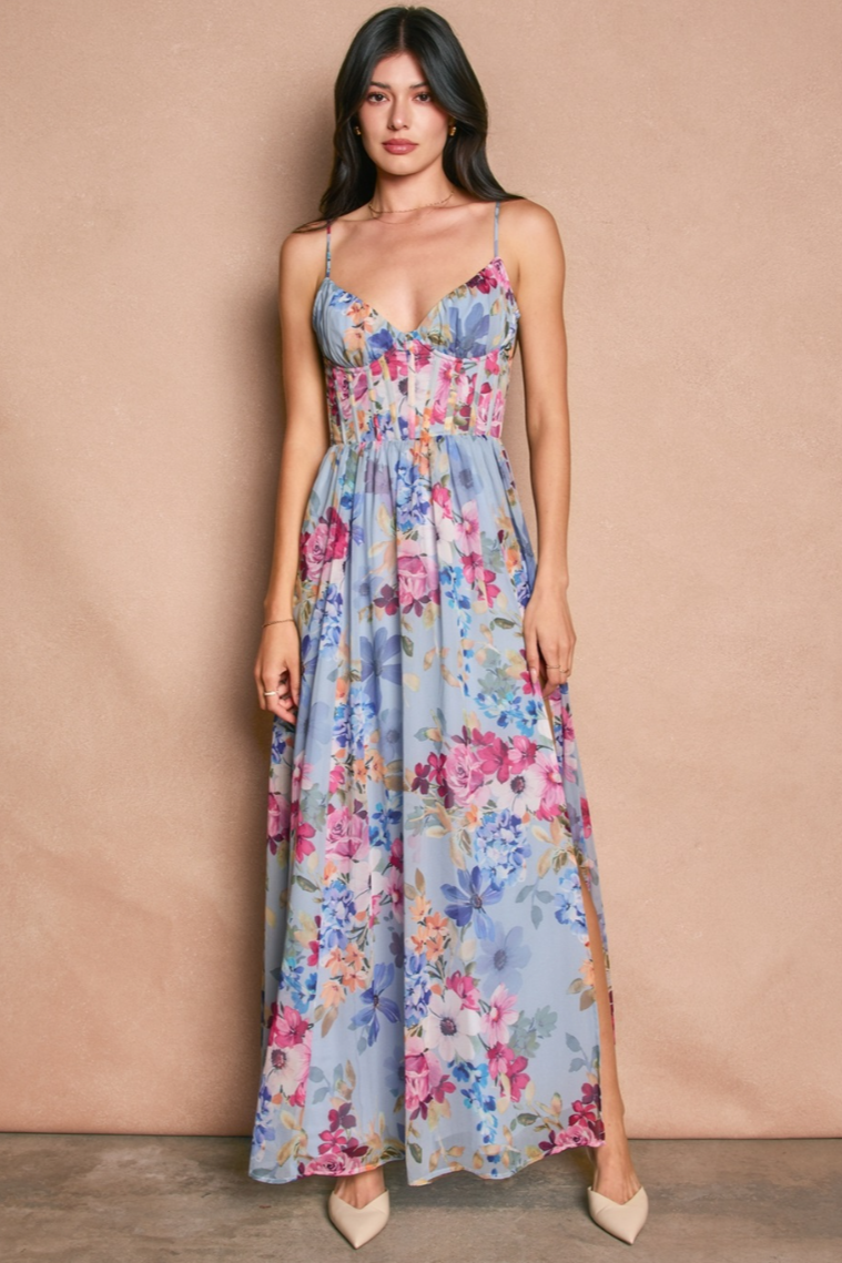 •CALISTA• corset maxi dress