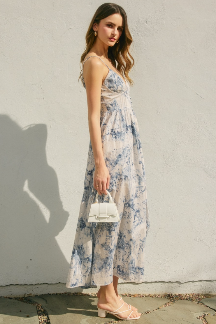 •CELESTE• corset midaxi dress