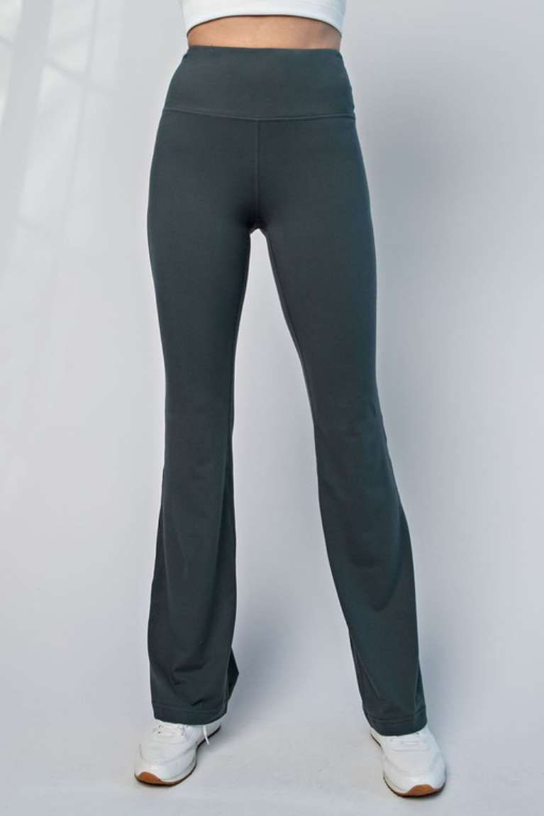 •KINO• high waist buttery soft bell bottoms