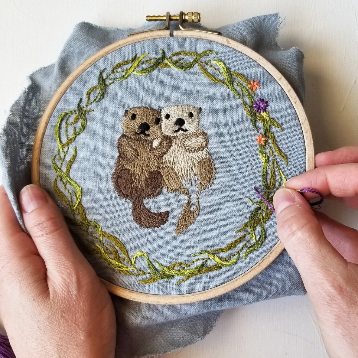 •OTTERLY ADORABLE• intermediate embroidery kit