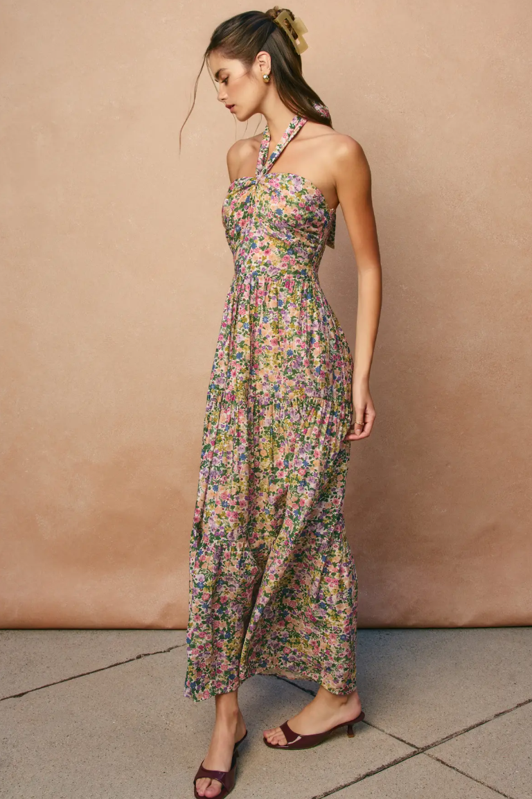 •DELIA• halter midaxi dress