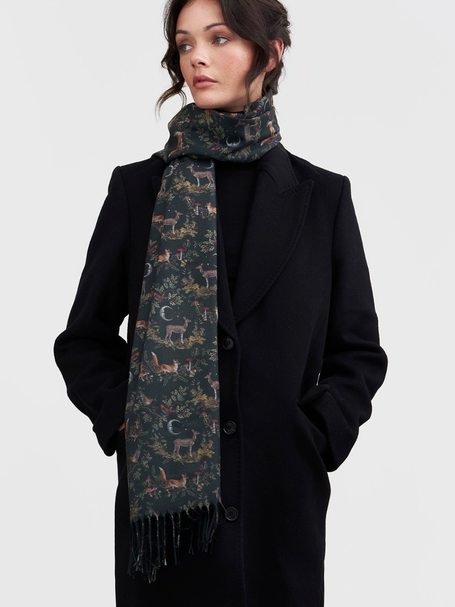 •WOODLAND• fringed scarf