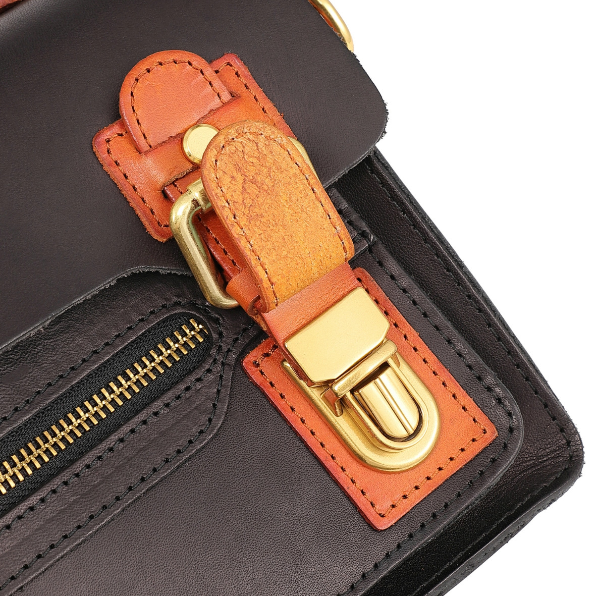 •PARIS• black leather mini satchel/crossbody