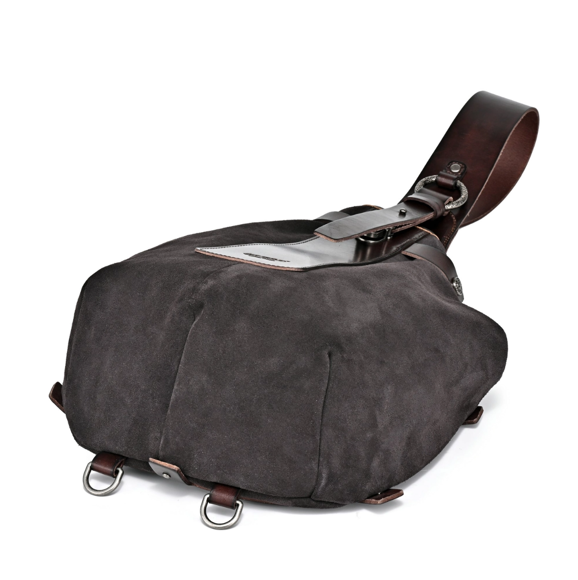 •LISBON• dark grey leather sling bag