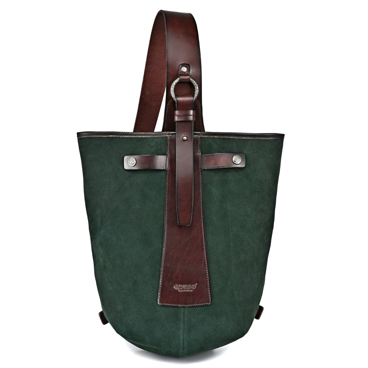 •LISBON• hunter green leather sling bag