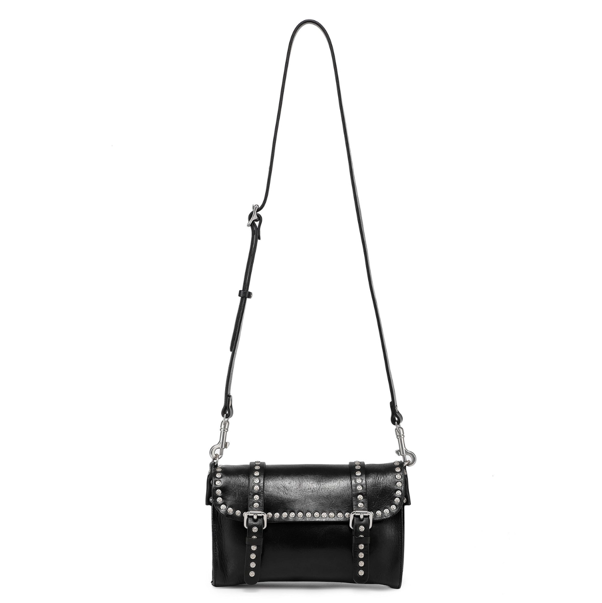 •LONDON• genuine leather studded crossbody