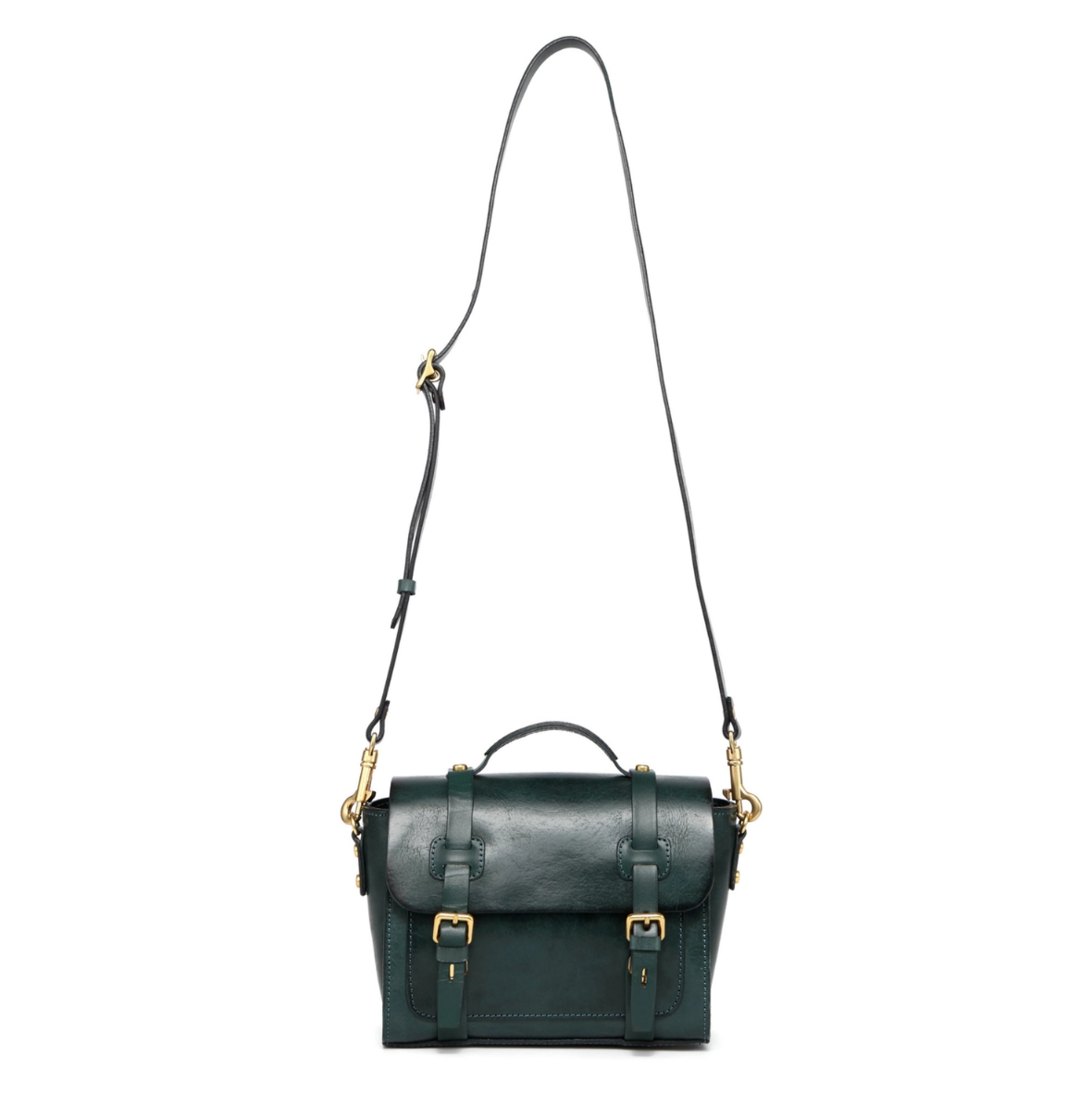 •SOHO• deep sea leather mini satchel/crossbody
