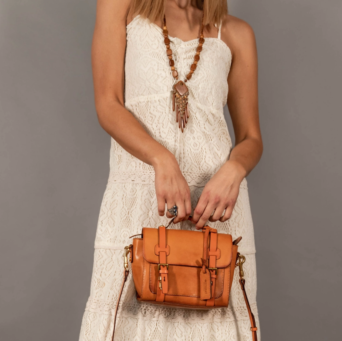 •SOHO• genuine leather mini satchel