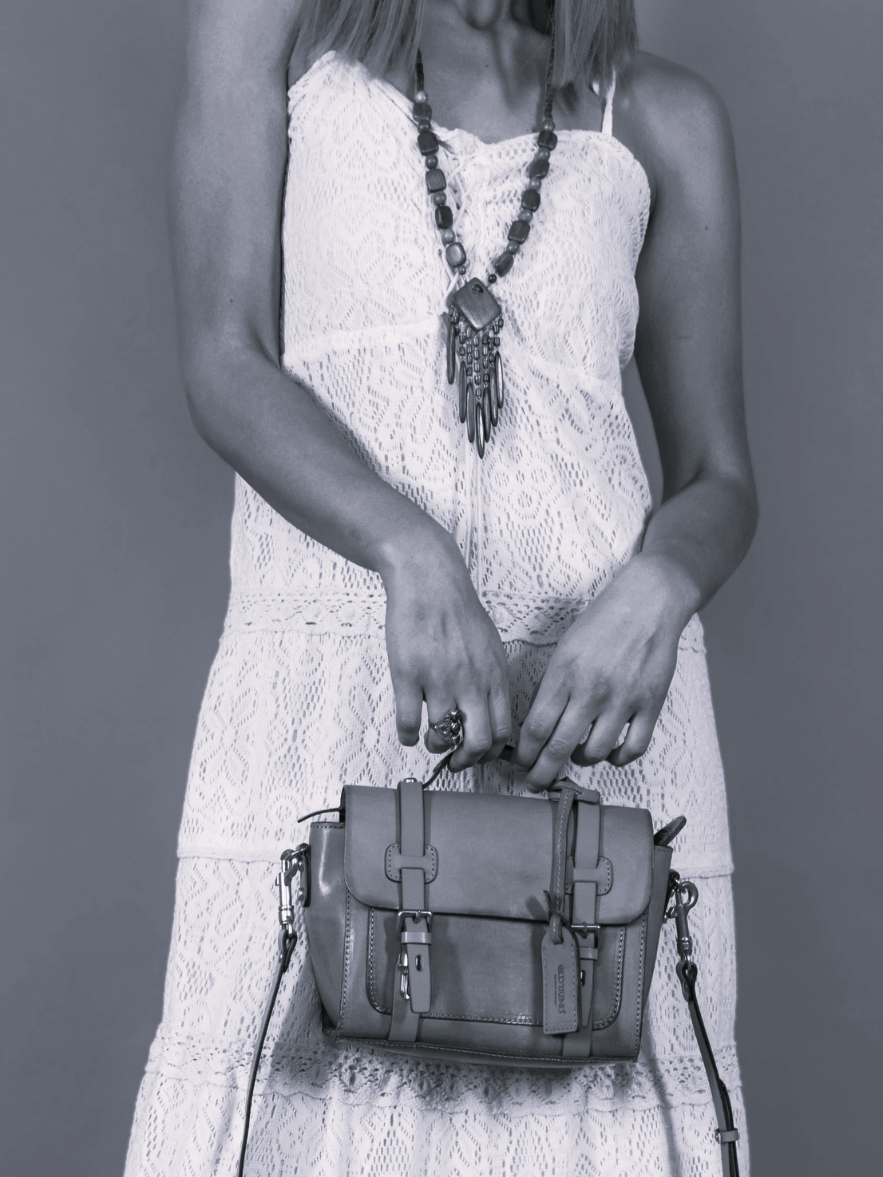 •SOHO• deep sea leather mini satchel/crossbody