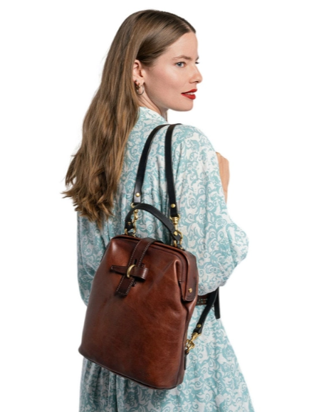 •CAMBRIDGE• mahogany leather backpack