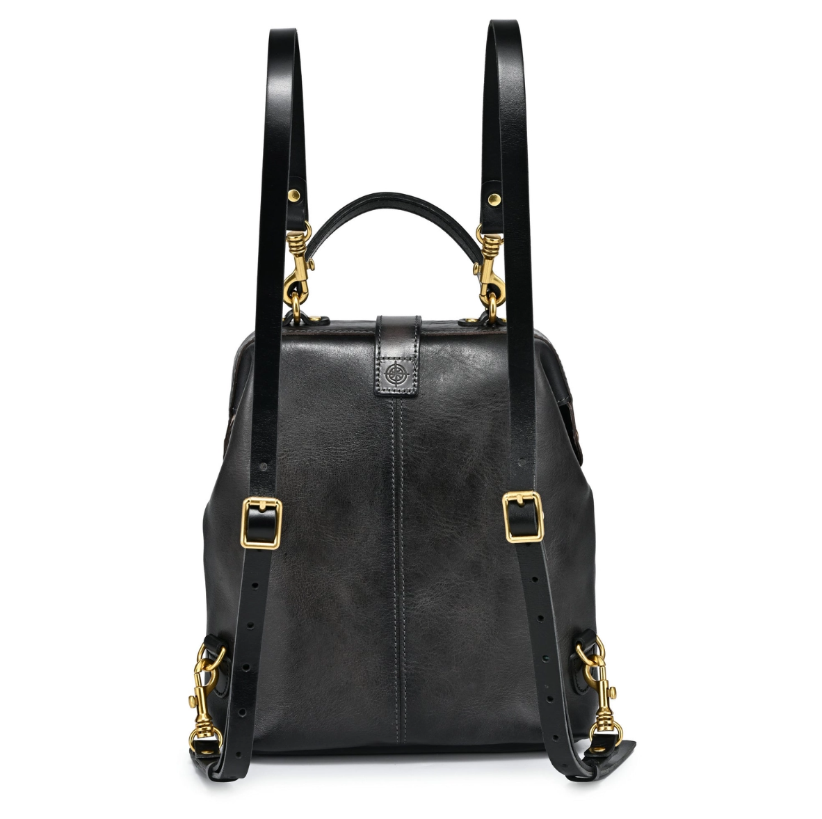 •CAMBRIDGE• charcoal leather backpack