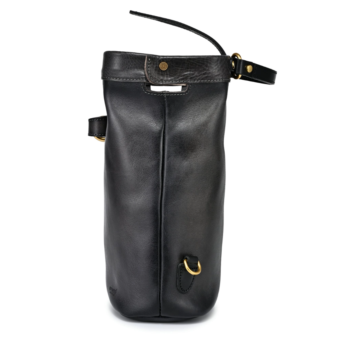 •CAMBRIDGE• charcoal leather backpack