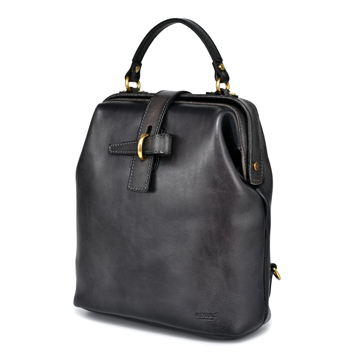 •CAMBRIDGE• charcoal leather backpack