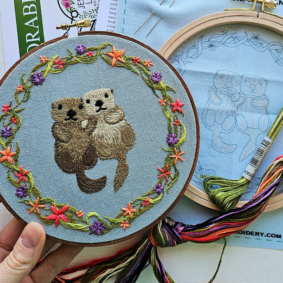 •OTTERLY ADORABLE• intermediate embroidery kit