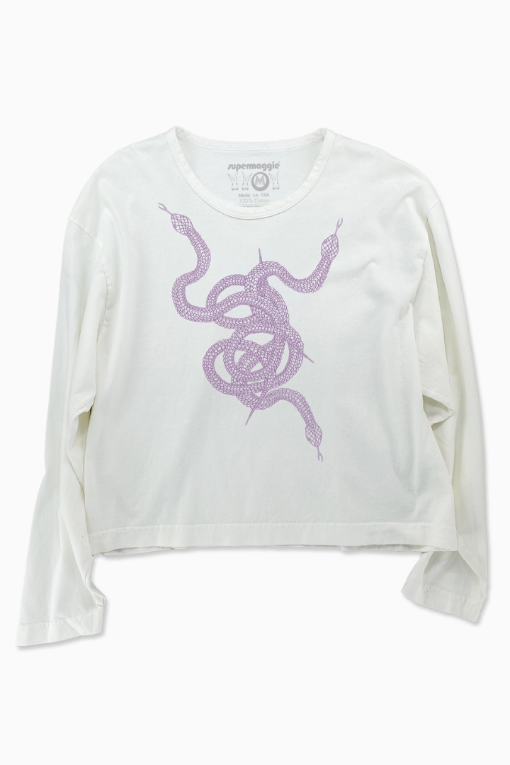 •TANGLE SNAKES• heavyweight cotton long sleeve top (USA)