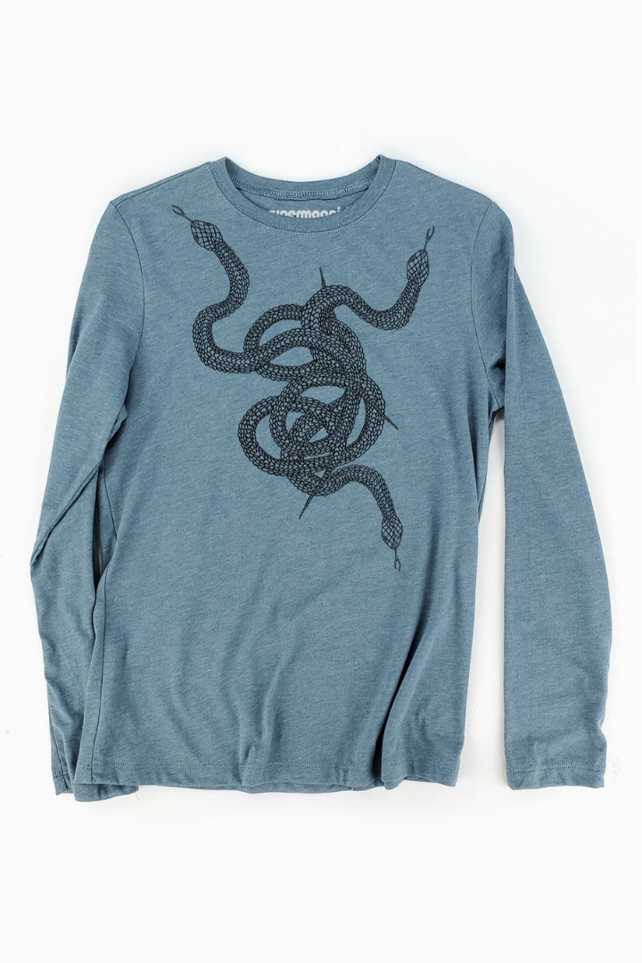 •TANGLE SNAKES• cotton blend long sleeve top (USA)