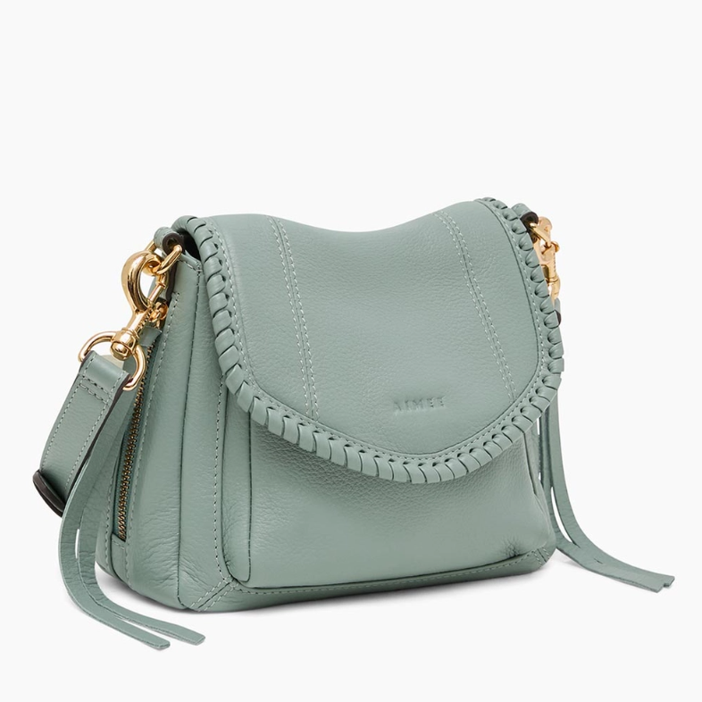 •UNITY MINI• mint leather crossbody purse