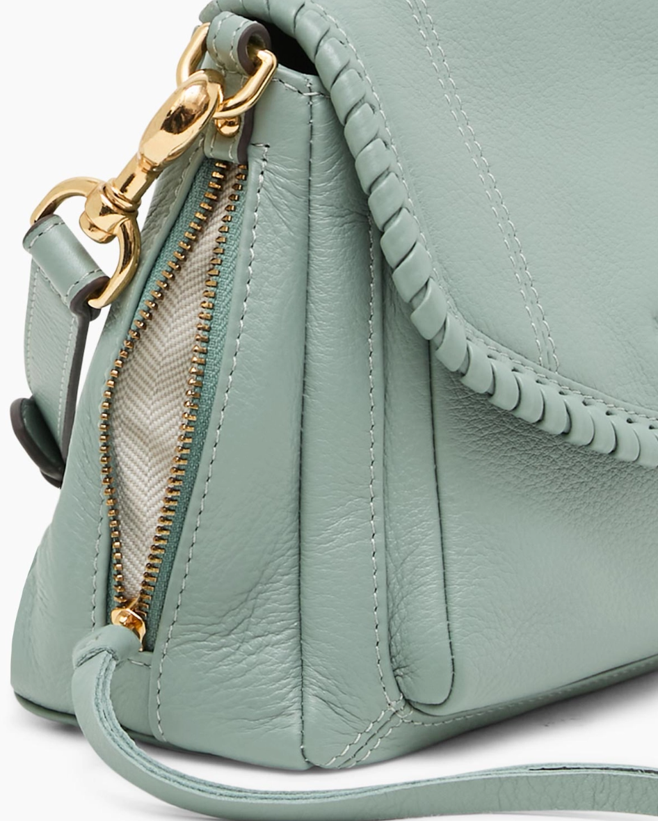 •UNITY MINI• mint leather crossbody purse