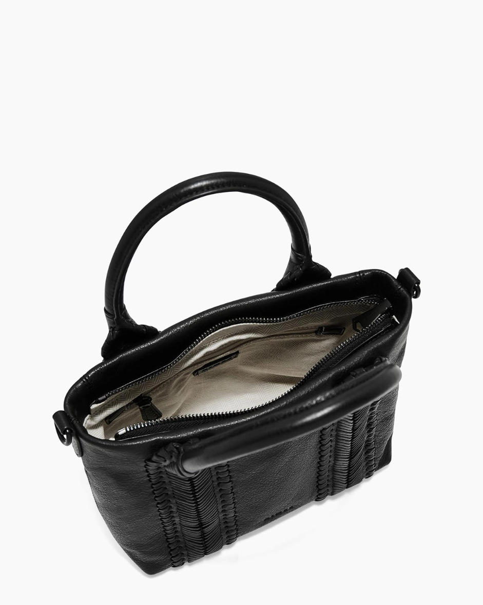 •ALL FOR LOVE• black woven leather crossbody/handbag