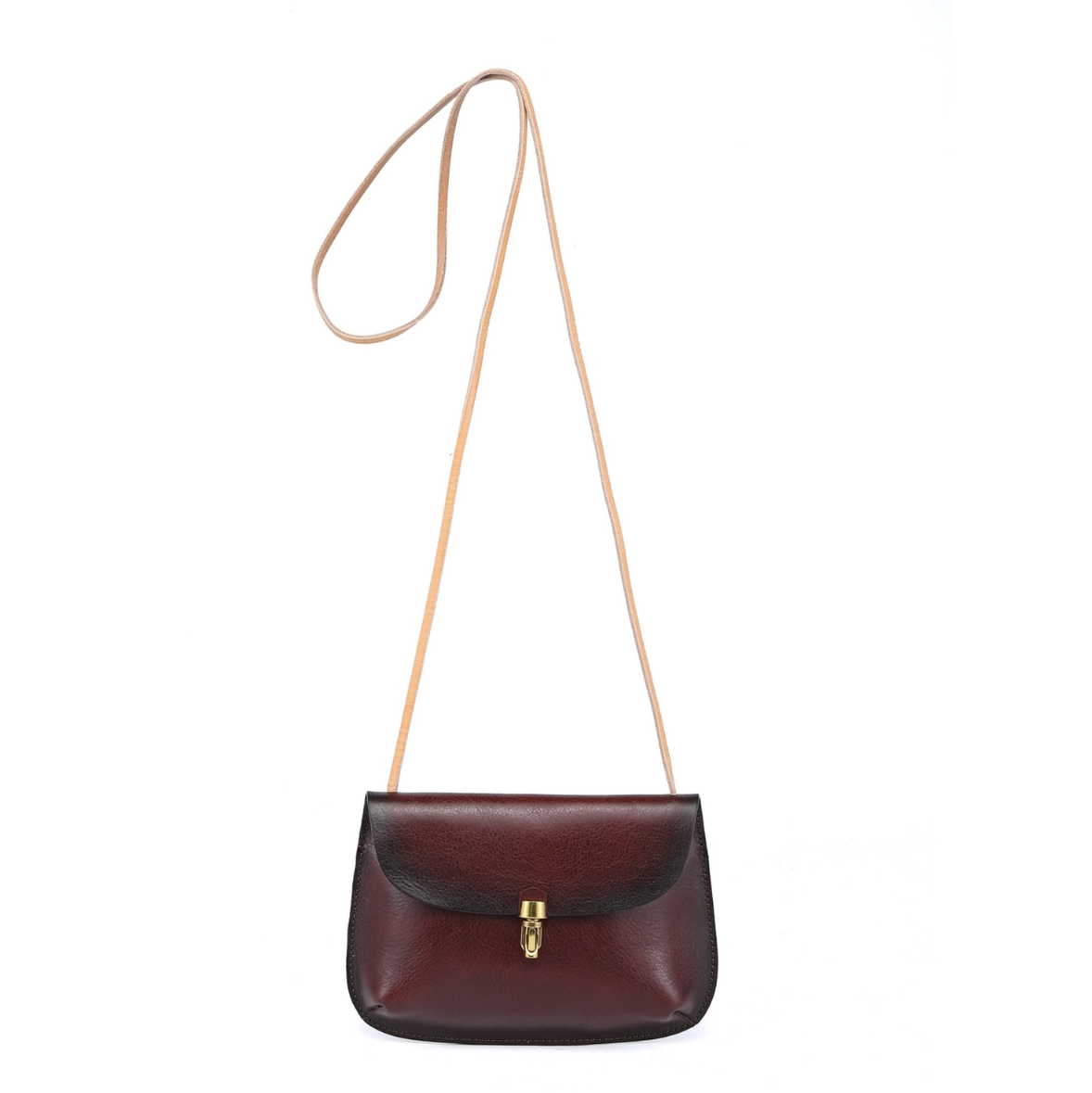 •BOONE• mahogany leather crossbody/shoulder bag