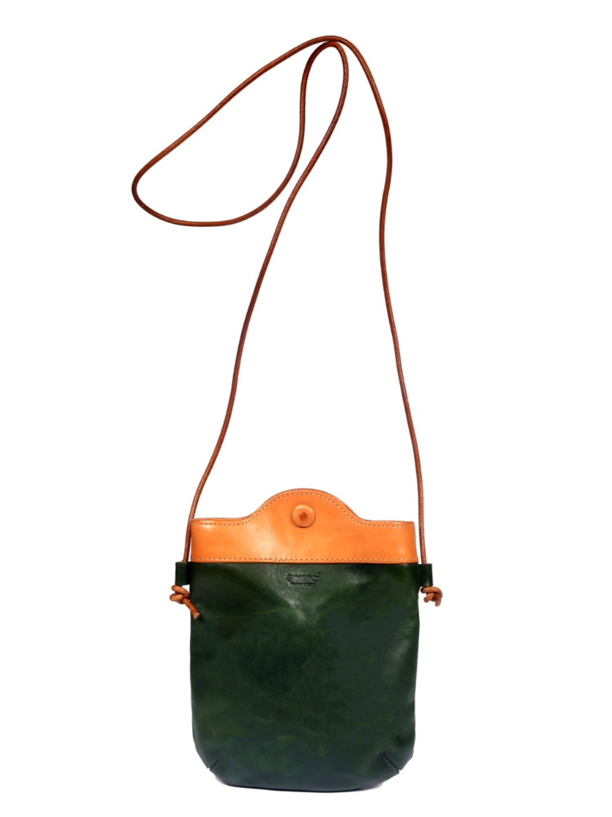 •PUEBLO• hunter green leather crossbody/shoulder bag