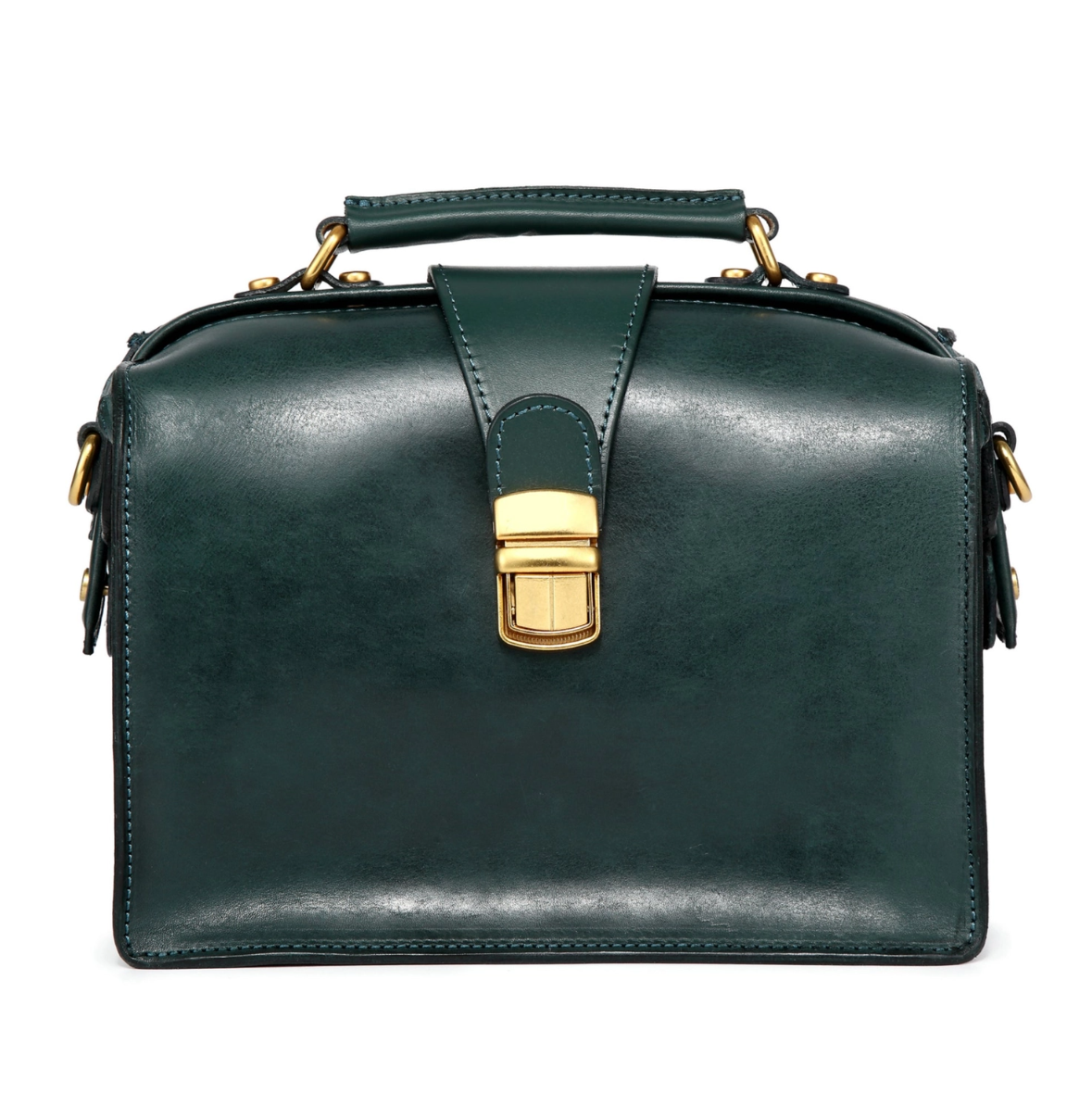 •BURLINGTON• deep sea leather doctor satchel/crossbody