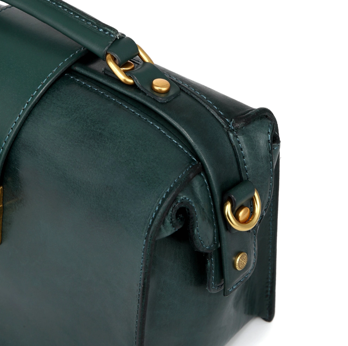 •BURLINGTON• deep sea leather doctor satchel/crossbody