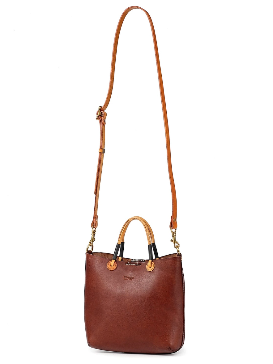 •CHARLOTTE• mahogany mini leather crossbody/tote bag