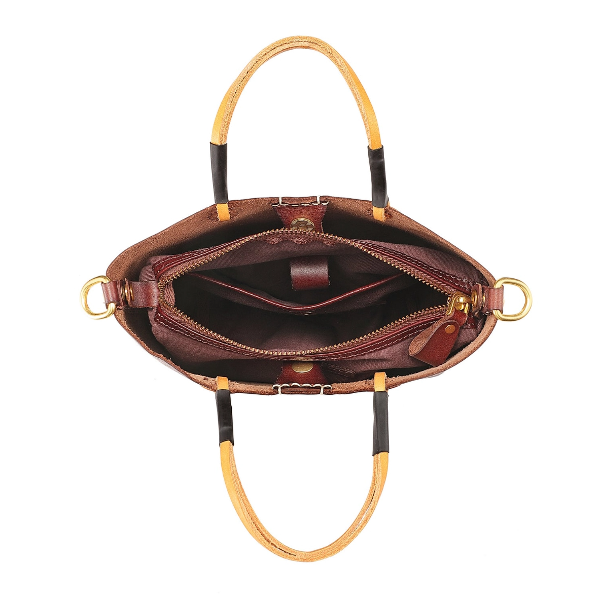 •CHARLOTTE• mahogany mini leather crossbody/tote bag