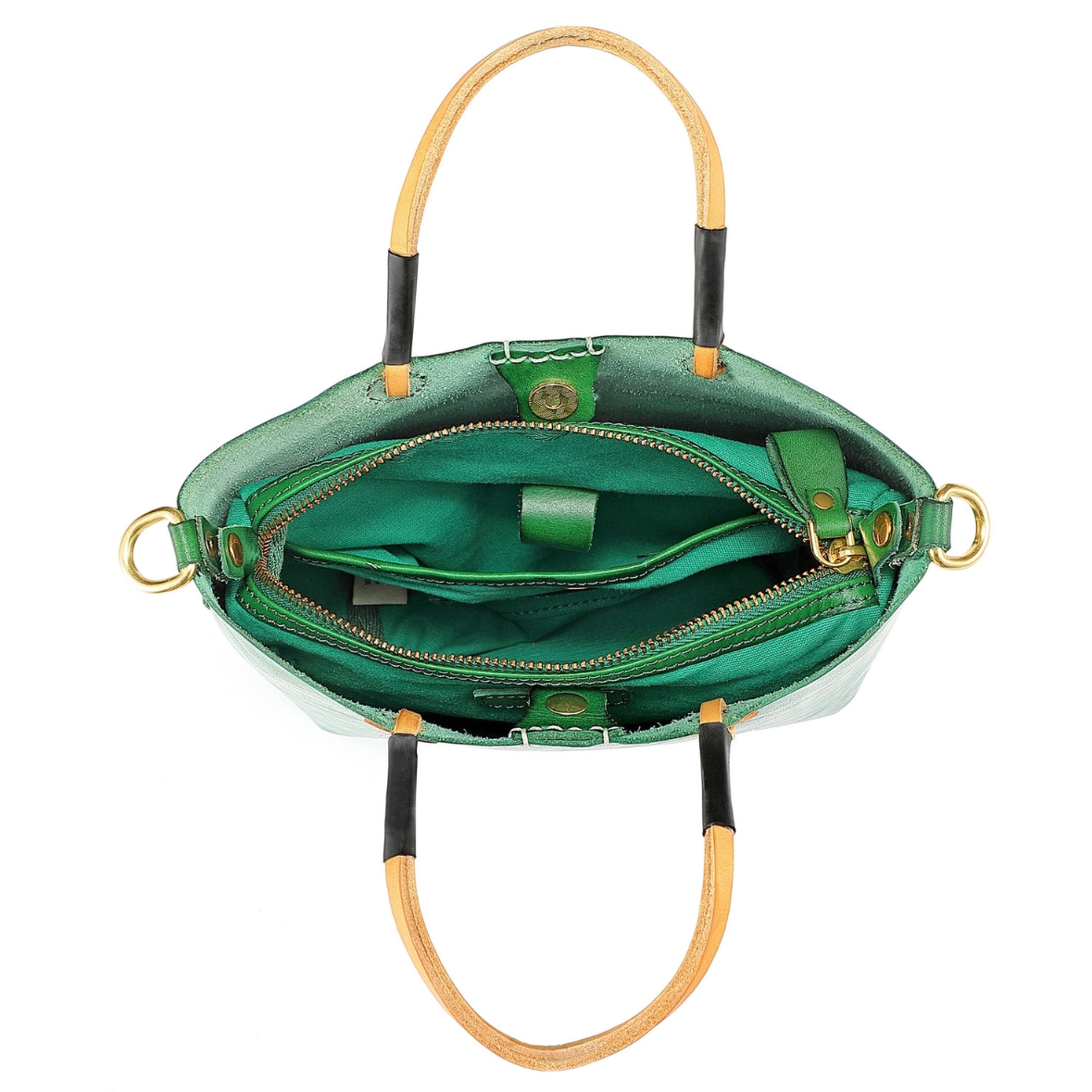 •CHARLOTTE• kelly green mini leather crossbody/tote bag