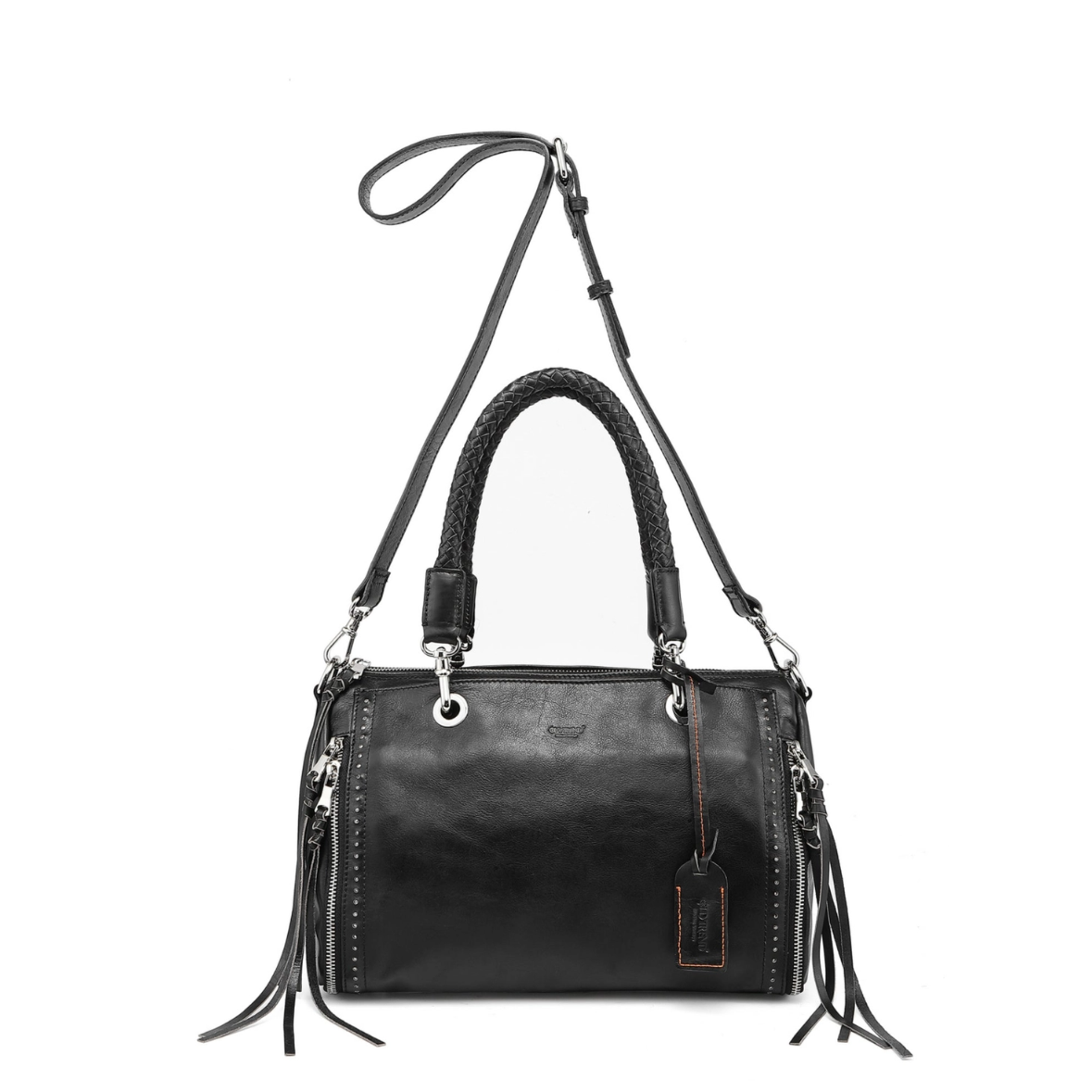 •RENO• black leather crossbody/shoulder bag