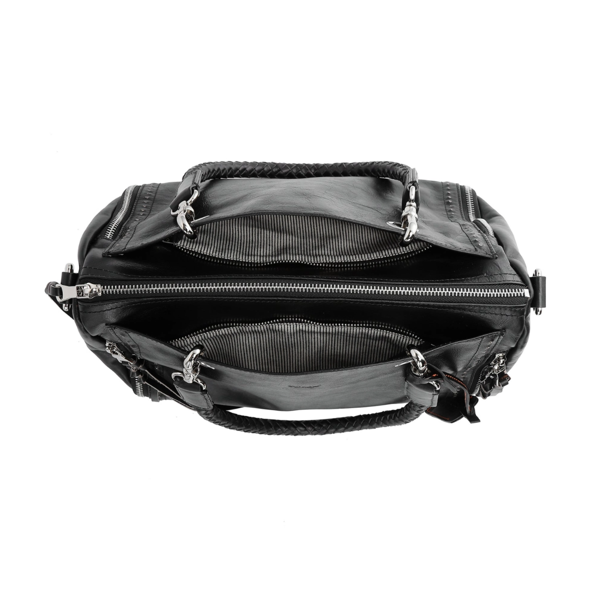 •RENO• black leather crossbody/shoulder bag