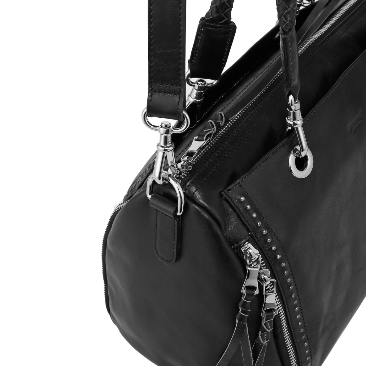 •RENO• black leather crossbody/shoulder bag