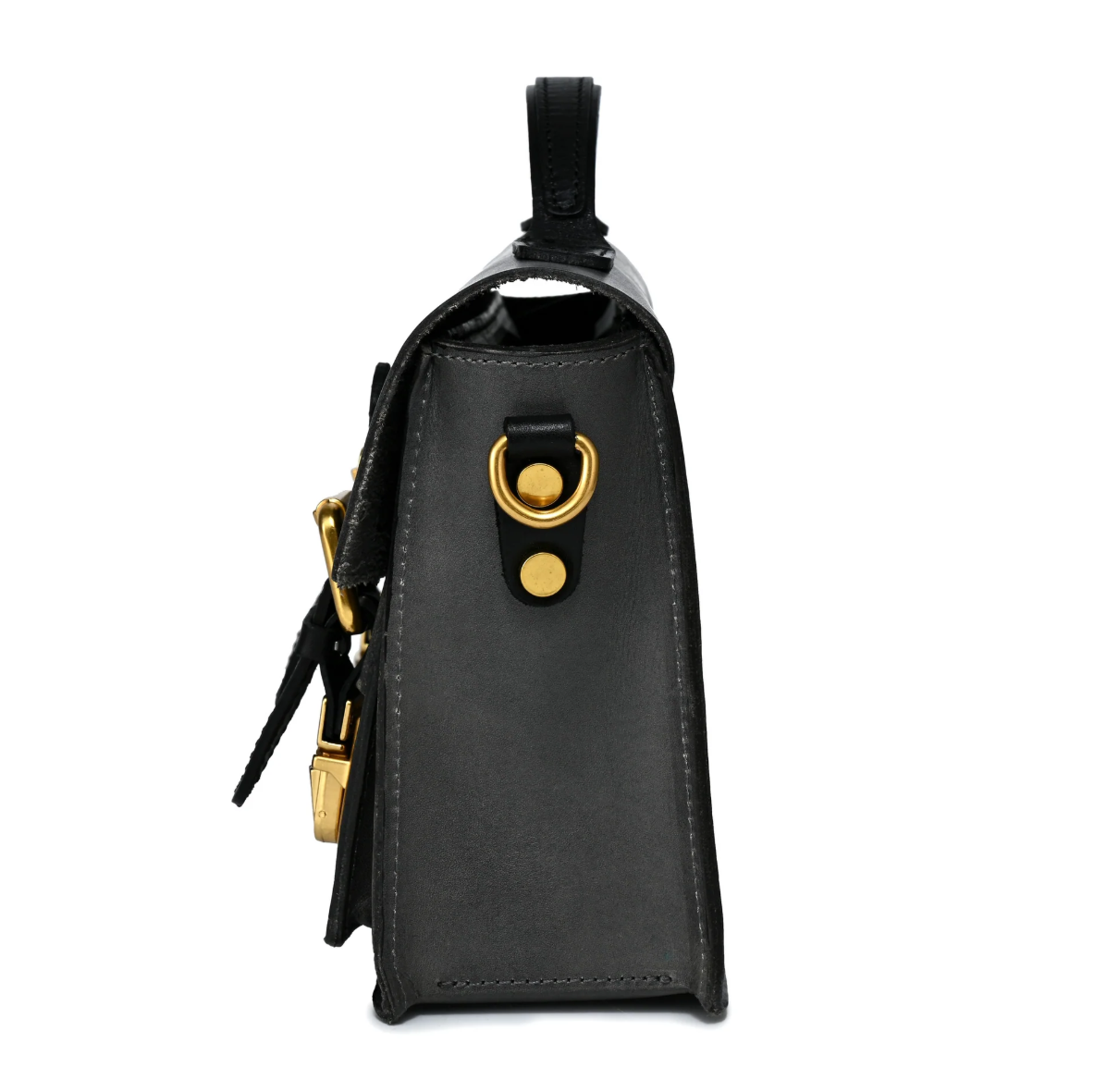 •PARIS• slate leather mini satchel/crossbody