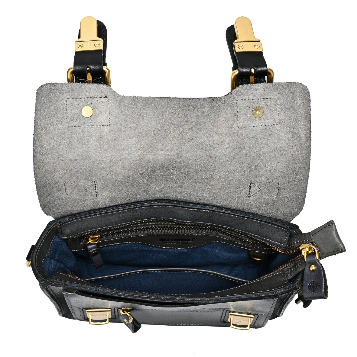 •PARIS• slate leather mini satchel/crossbody