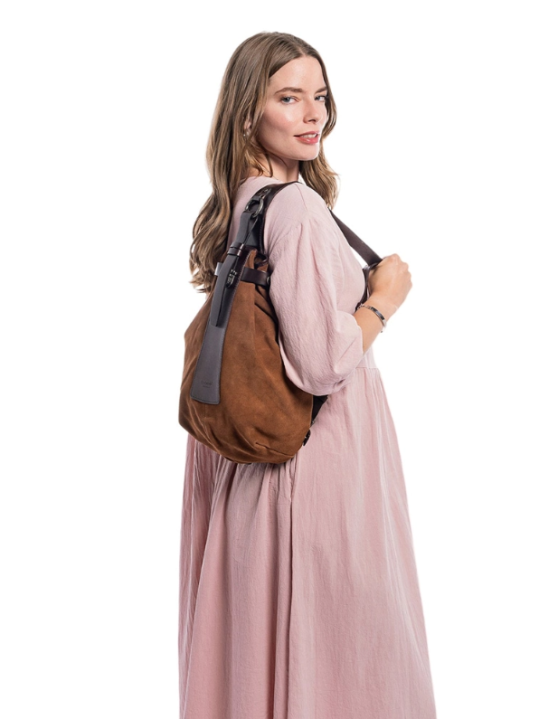 •LISBON• caramel leather sling bag