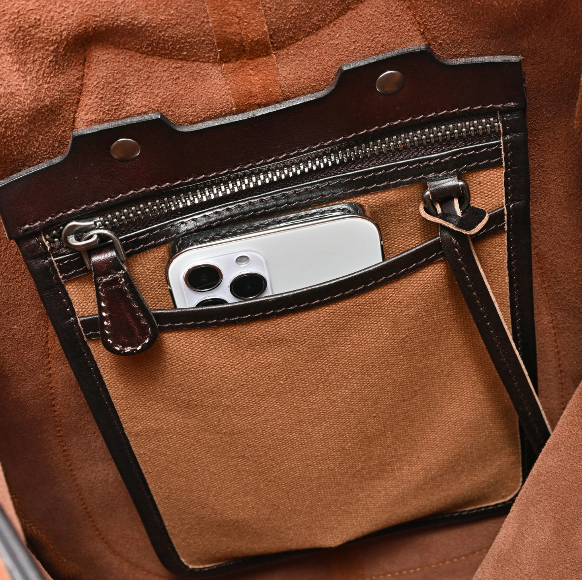 •LISBON• caramel leather sling bag
