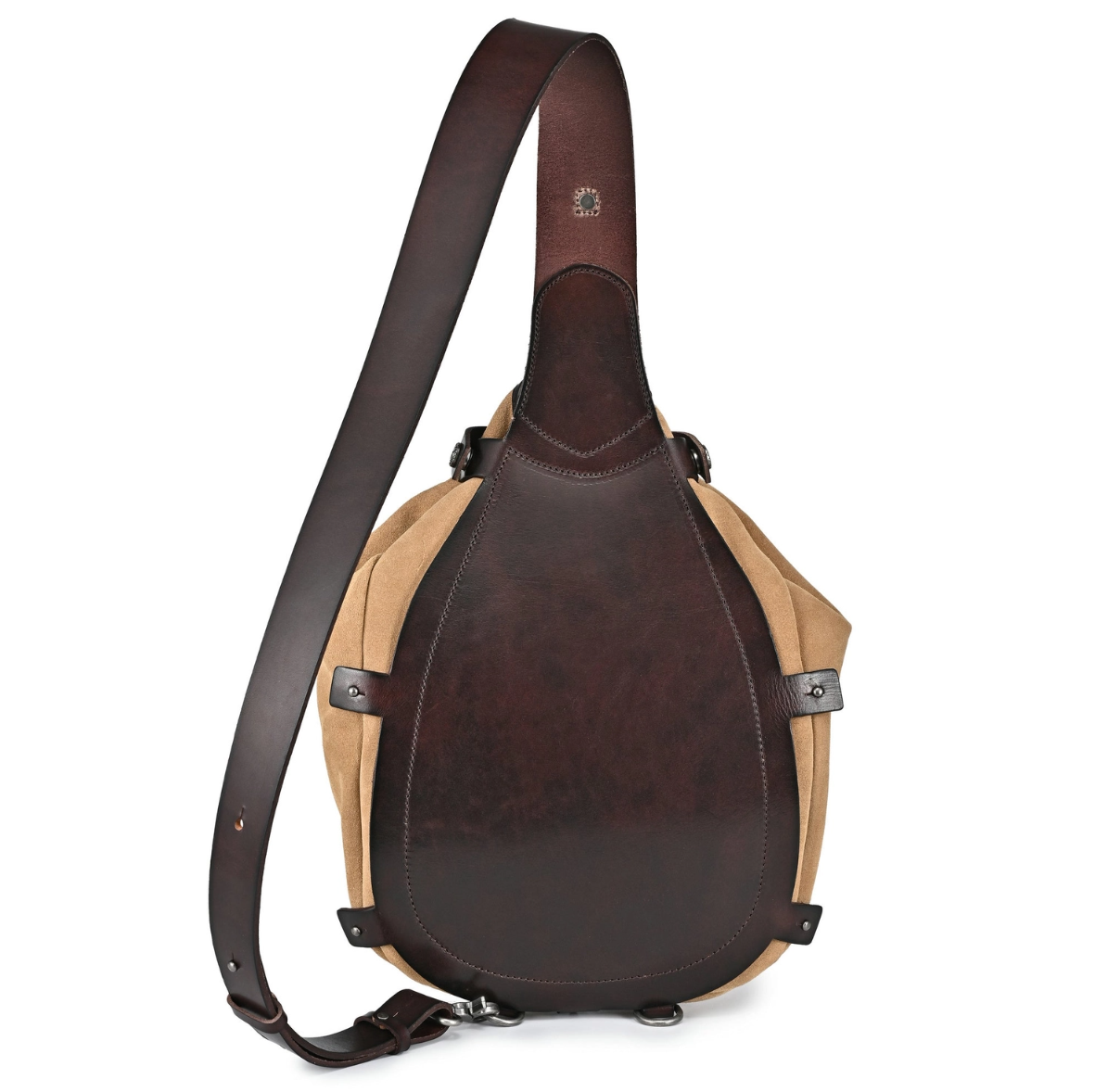 •LISBON• taupe leather sling bag