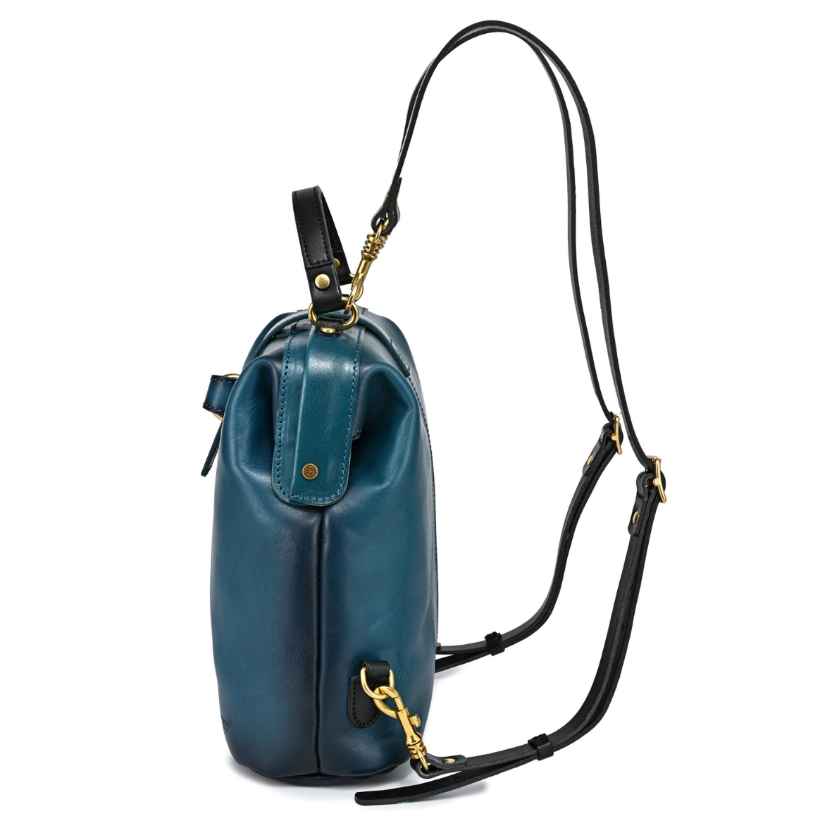 •CAMBRIDGE• teal leather backpack