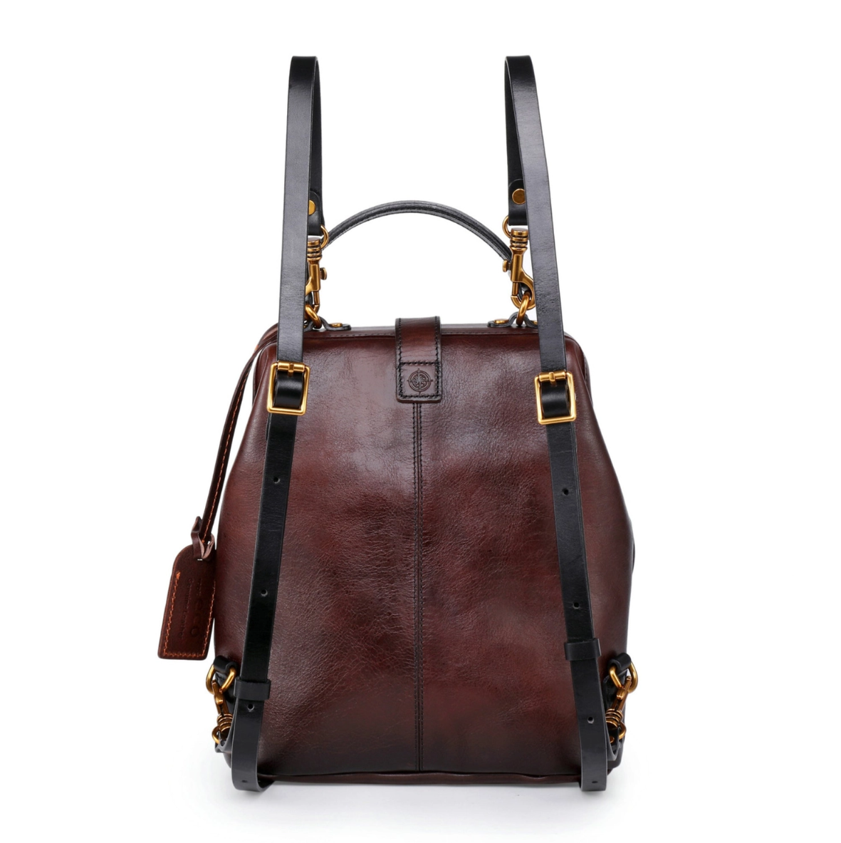 •CAMBRIDGE• mahogany leather backpack