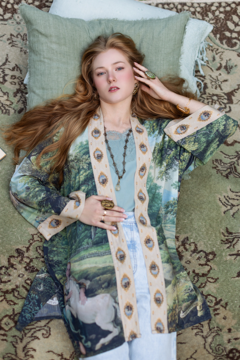 •MYTHMAKER• bamboo cardigan with tie
