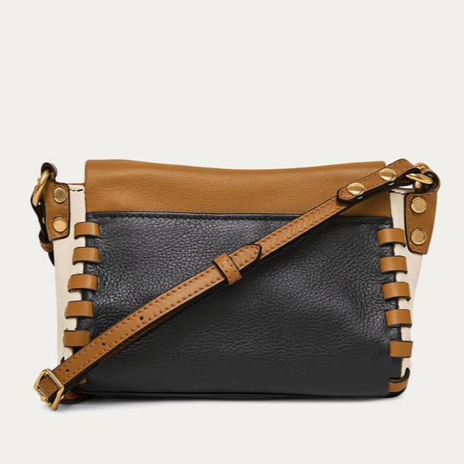 •ZEN• color-blocked leather mini crossbody/handbag