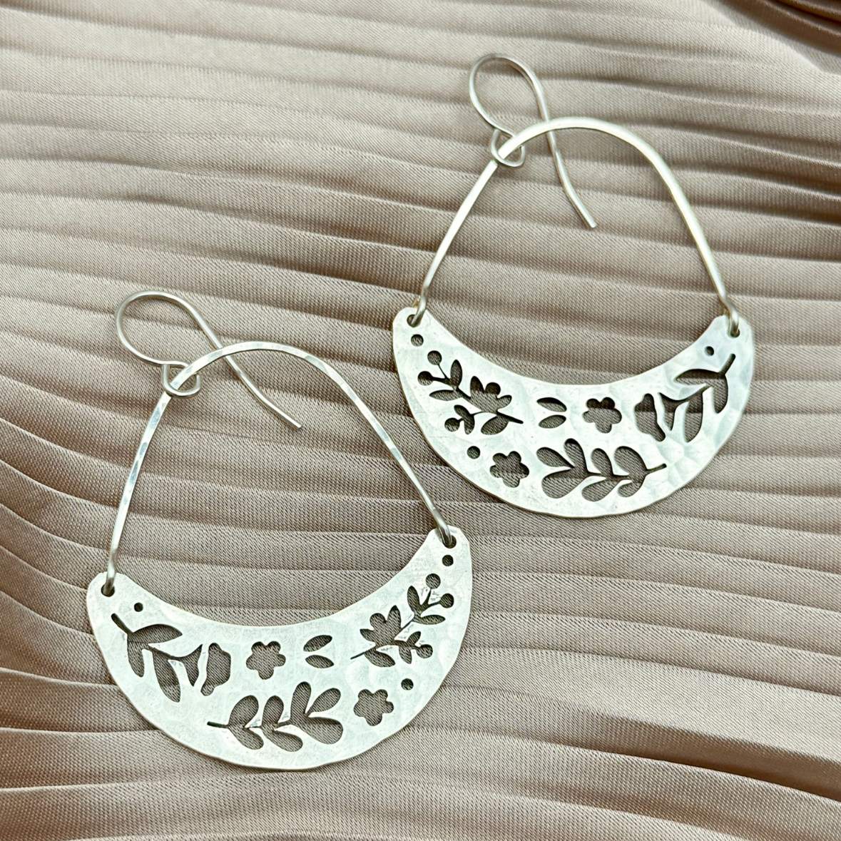 •FOREST MOON• silver dangle earrings